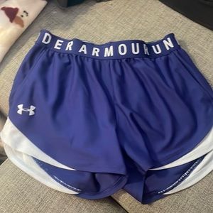 Blue Under Armour women’s play up shorts